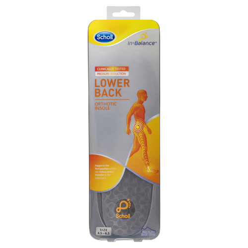 Scholl In-Balance Lower Back Orthotic Insole Small Size 4.5-6.5