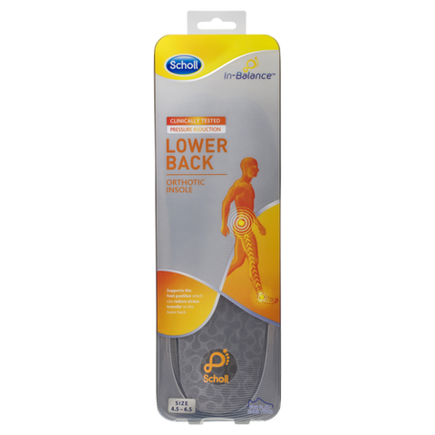 Scholl In-Balance Lower Back Orthotic Insole Small Size 4.5-6.5