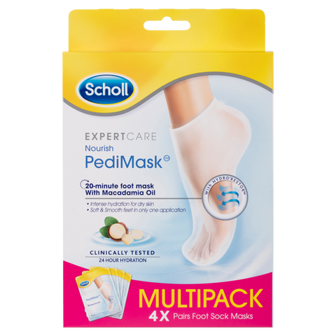 Scholl Macadamia Oil PediMask 4 Pack