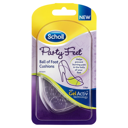 Scholl Party Feet Inserts Ball of Foot Cushion 1 Pair