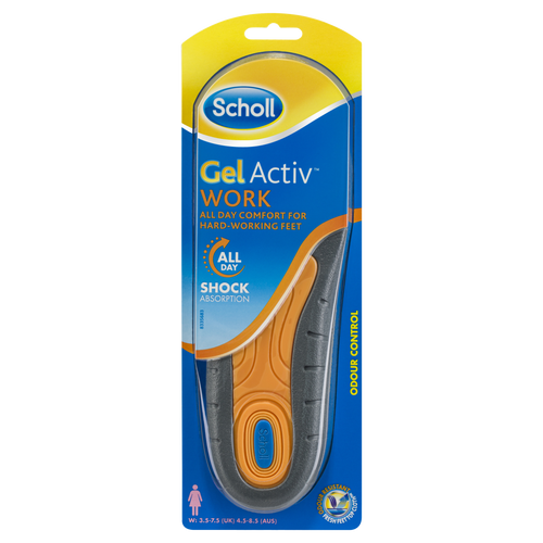 Scholl Womens Gel Activ Work Insoles Size 4.5-8.5