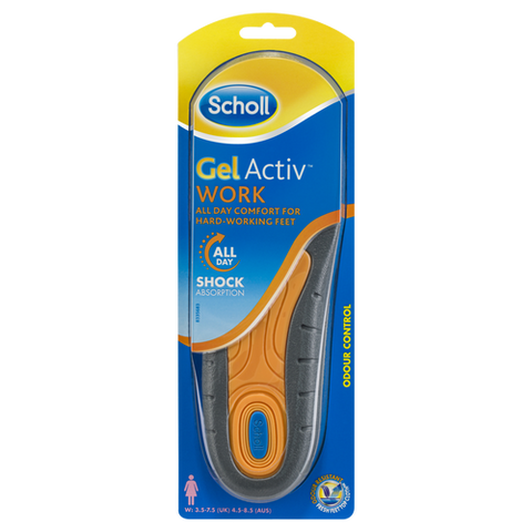 Scholl Womens Gel Activ Work Insoles Size 4.5-8.5