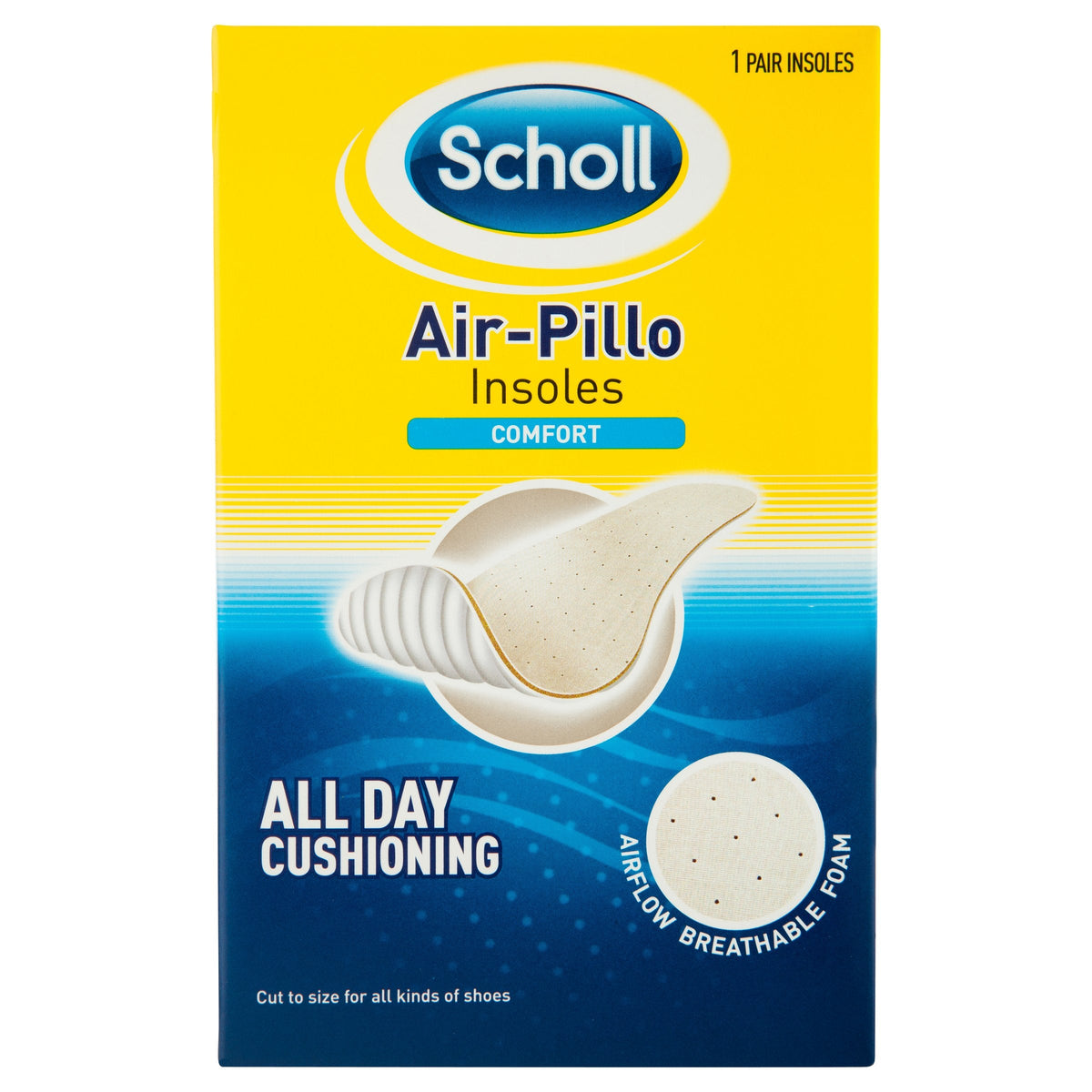 Scholl Airpillo Comfort Insoles Shoe Cushioning