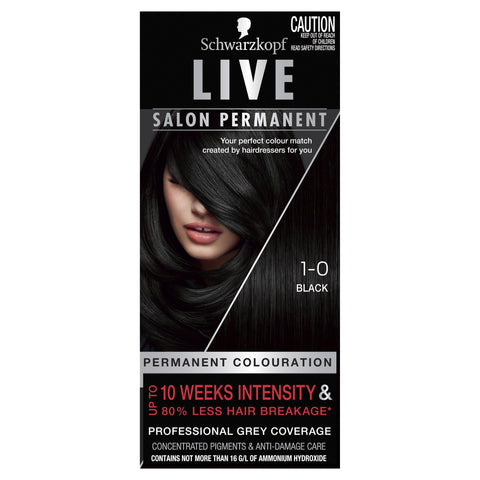 Schwarzkopf Live Salon Permanent 1-0 Black
