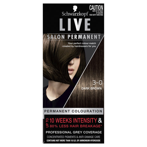 Schwarzkopf Live Salon Permanent 3-0 Dark Brown