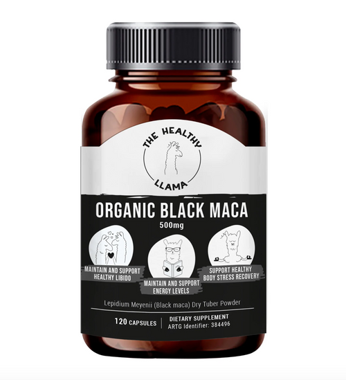 The Healthy Llama Organic Black Maca 120 Capsules