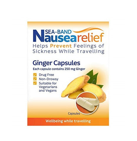 Sea Band Ginger Capsules 250mg 10 Capsules
