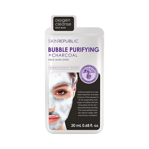 Skin Republic Bubble Purifying + Charcoal Face Mask Sheet