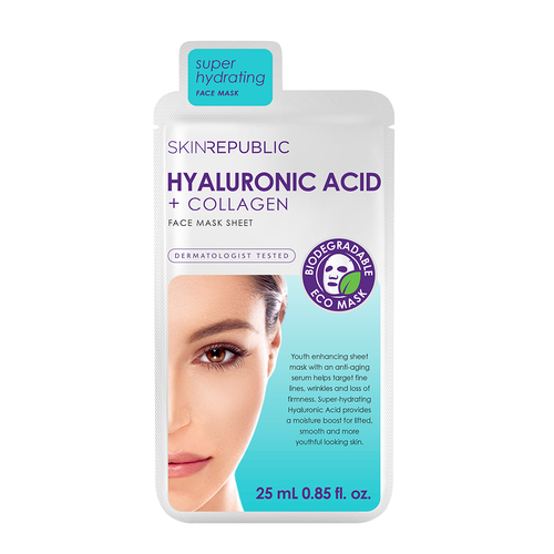 Hyaluronic Acid + Collagen Biodegradable Face Mask Sheet