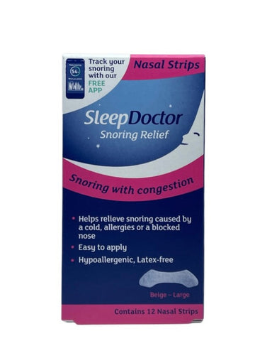 SleepDoctor Snoring Relief Nasal Strips 12 Pack Large