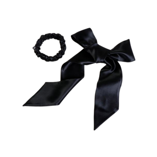 Slip Ribbon & Midi Set Black