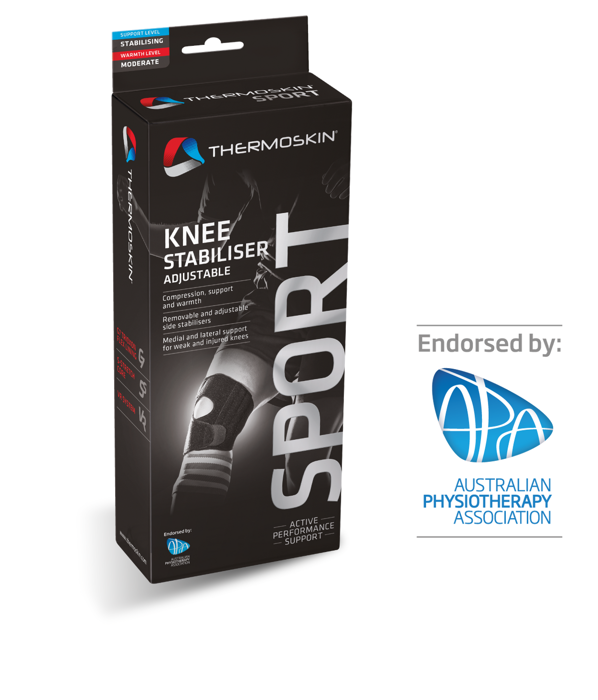 Thermoskin Knee Sport Stabiliser Adjustable 793 Small/Medium