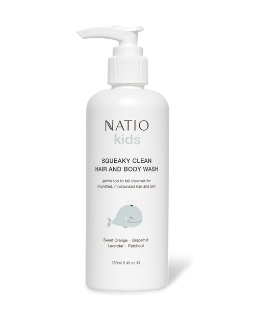 Natio Kids Squeaky Clean Hair and Body Wash 250ml