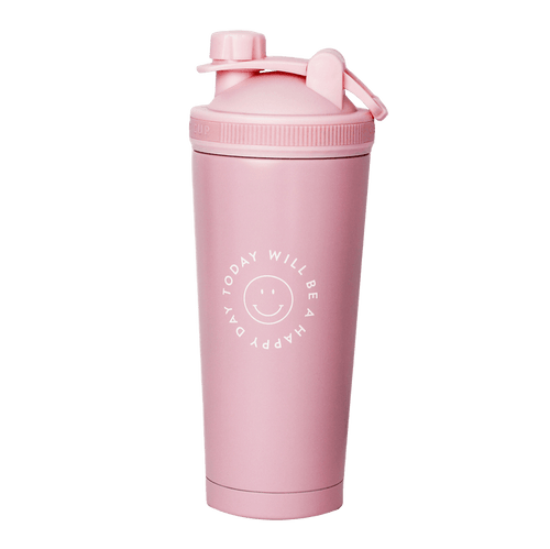 Happy Way Stainless Steel Shaker - Pink