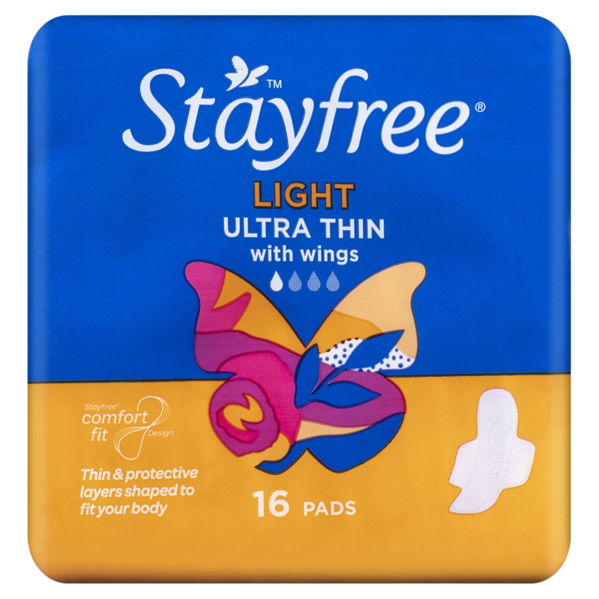 Stayfree Ultra Thin Light Wing 16 Pack