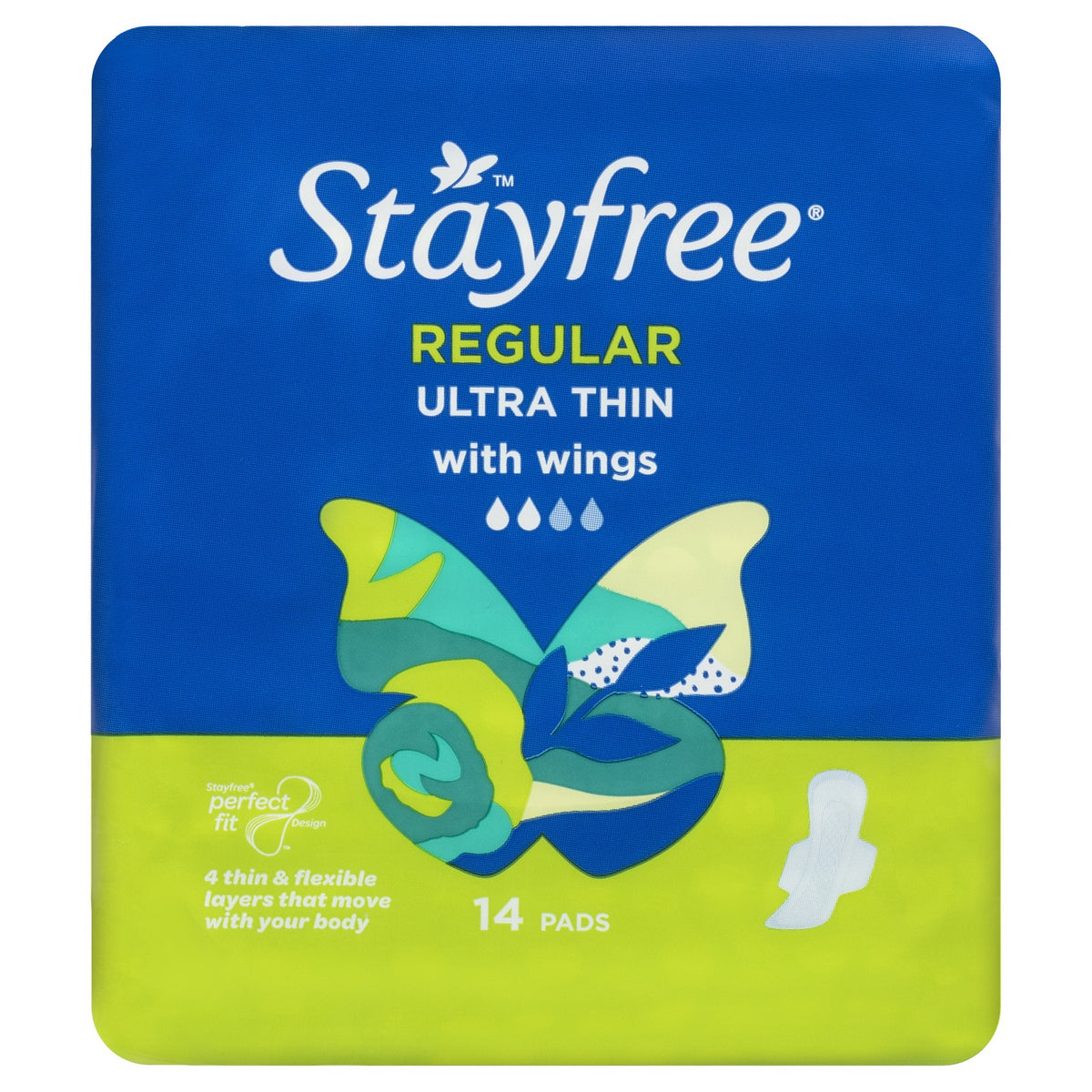 Stayfree Ultra Thin Regular Wing 14 Pack