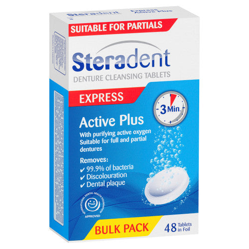 Steradent Active Plus Denture Cleansing Tablets