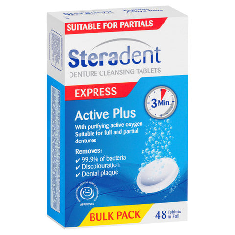 Steradent Active Plus Denture Cleansing Tablets