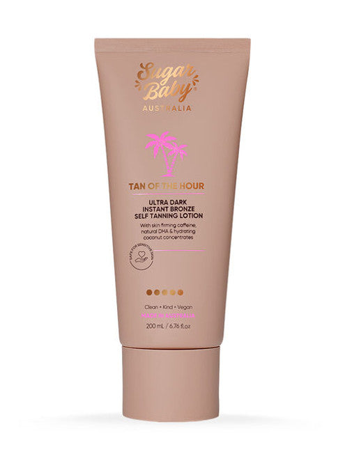 Sugar Baby Tan of The Hour Ultra Dark Instant Bronze Self Tanning Lotion 200ml