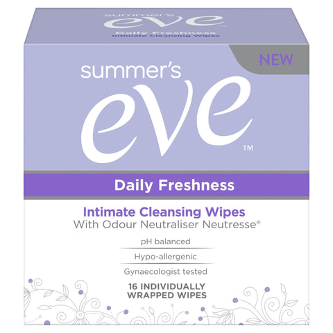 Summer's Eve Daily Freshness Intimate Cleansing Wipes - 16 Wipes