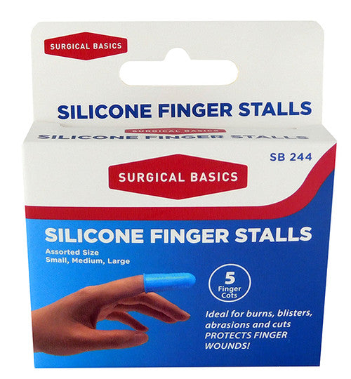 Surgical Basics Silicone Finger Stalls 5 Pack