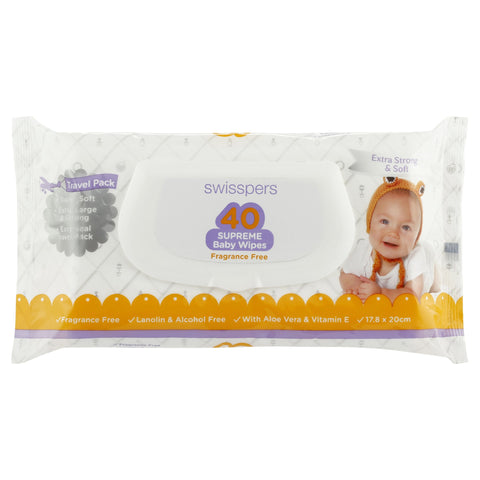 Swisspers Baby Wipes 40 Pack