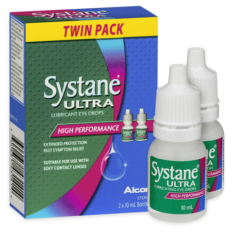 Systane Ultra High Performance Lubricant Eye Drops Twin Pack 2 x 10mL