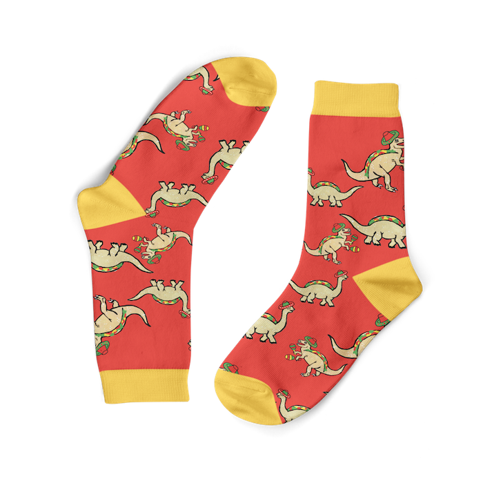 FUNKY SOCK CO Bamboo Socks Jurassic Tacosaurus 1