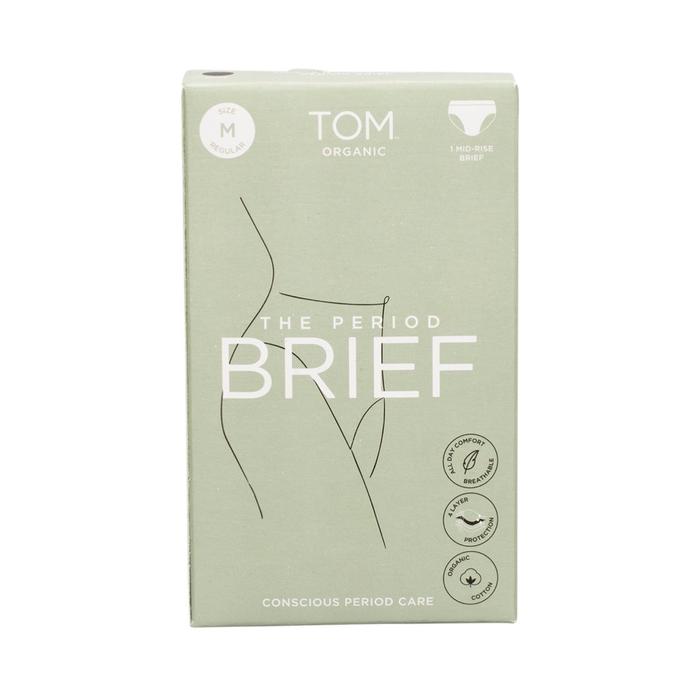 TOM ORGANIC The Period Brief Mid-Rise Black XL