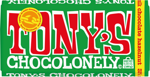 TONY'S CHOCOLONELY 32% Milk Hazelnut 180g
