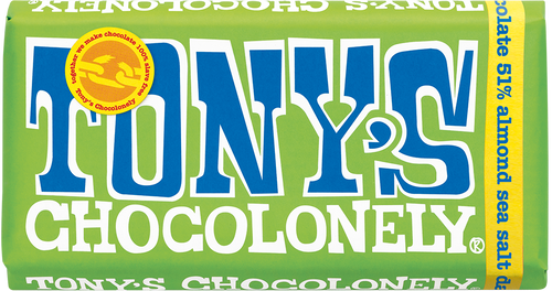 TONY'S CHOCOLONELY Dark Almond Sea Salt 180g