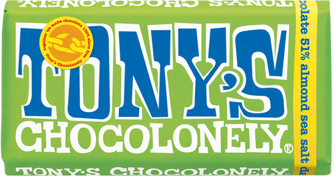 TONY'S CHOCOLONELY Dark Almond Sea Salt 180g