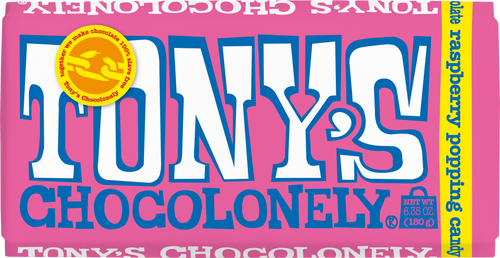TONY'S CHOCOLONELY White Raspberry Popping Candy 28% 180g