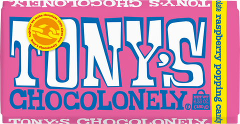 TONY'S CHOCOLONELY White Raspberry Popping Candy 28% 180g