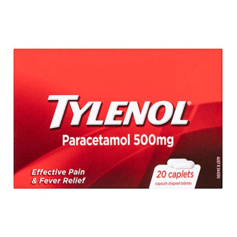 TYLENOL Paracetamol 500mg 20 Caplets