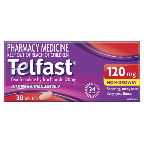 Telfast 120mg 30 Tablets