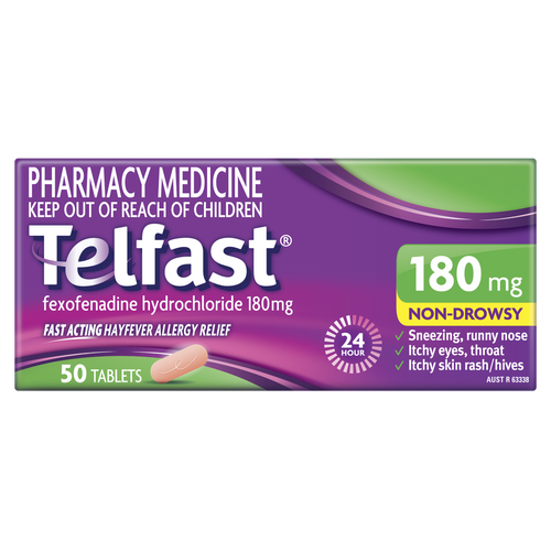 Telfast 180mg 50 Tablets