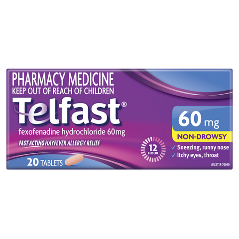 Telfast 60mg 20 Tablets