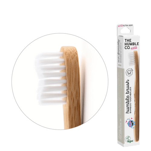 The Humble Co. Humble Brush Bamboo Toothbrush - Ultra Soft - Kids - White