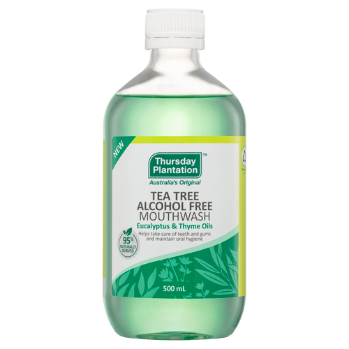 Thursday Plantation Tea Tree Alcohol Free Mouthwash Eucalyptus & Thyme Oil 500ml