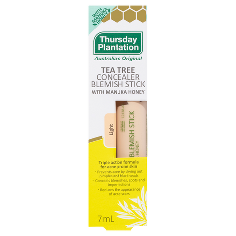 Thursday Plantation Tea Tree Concealer Blemish Stick with Manuka Honey 7ml Light
