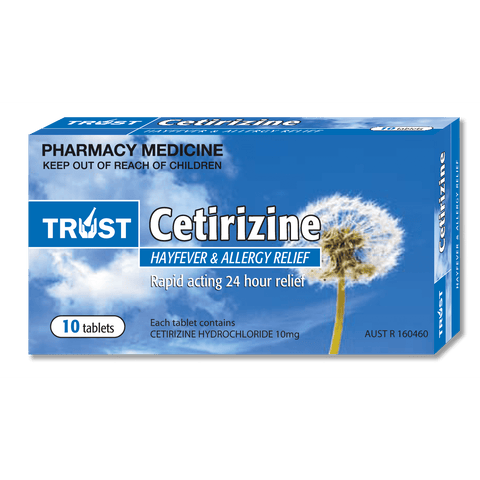 Trust Cetirizine 10mg 10 Tablets