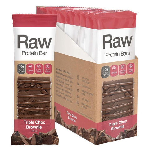 AMAZONIA Raw Protein Bar Triple Choc Brownie 10x40g