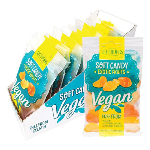 J.Luehders Soft Vegan Candy Exotic Fruits 80g 10PK