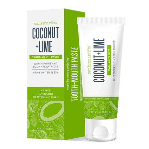SCHMIDT'S Tooth + Mouth Paste Coconut + Lime 133g