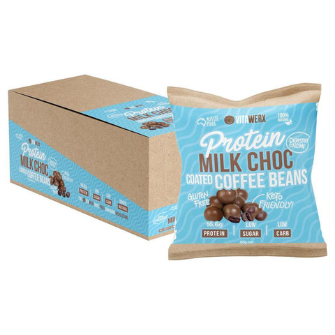 VITAWERX Protein Milk Chocolate Coated Coffee Beans 10x60g