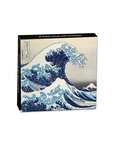 Museums And Galleries Under The Wave Square Set of 8 Notecards Wallet