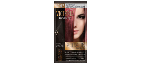 VICTORIA Beauty Hair Colour Shampoo - V43 Burgundy