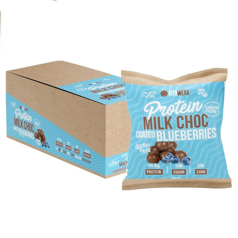 VITAWERX Protein Milk Chocolate Coated Blueberries 10x60g