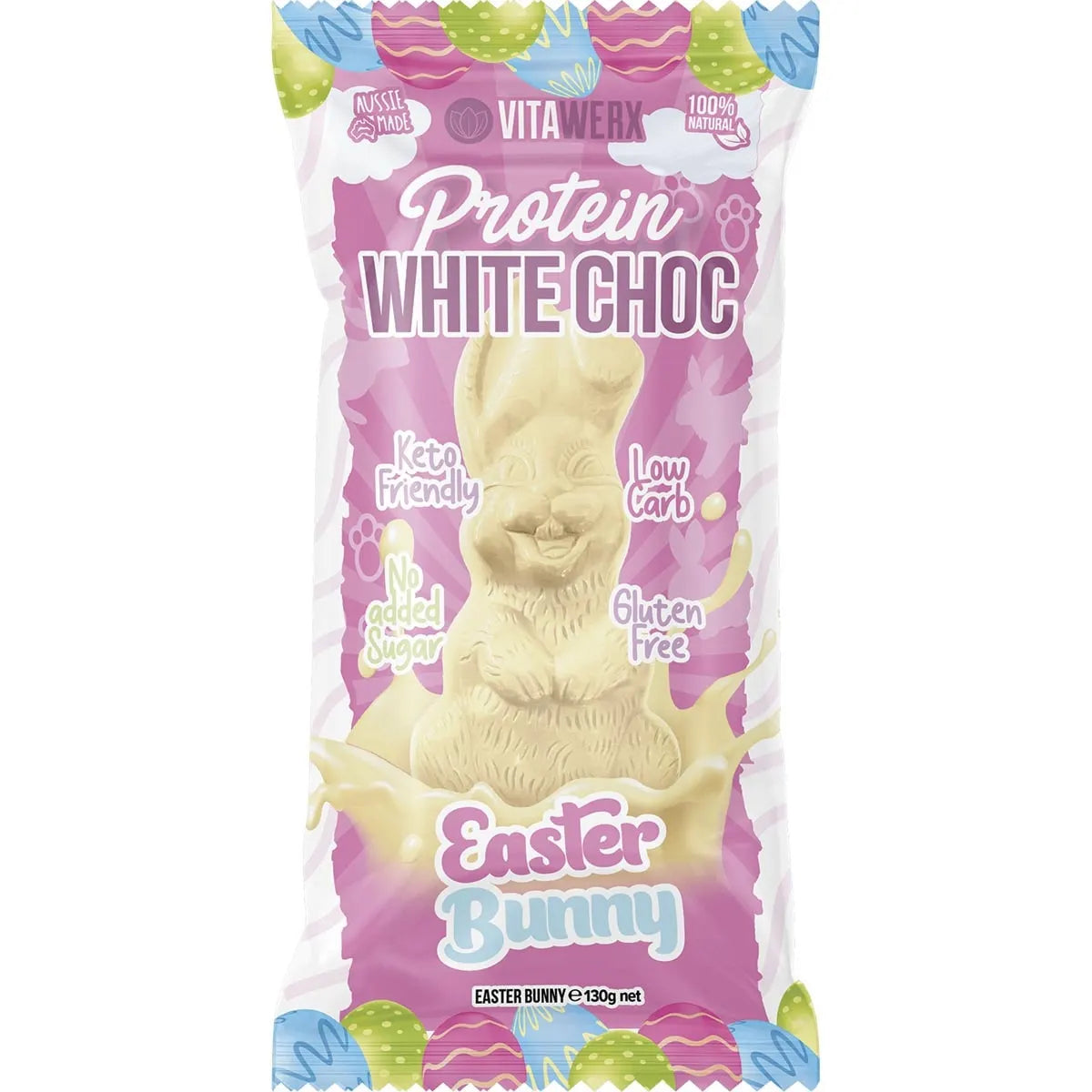 Vitawerx Protein White Chocolate Easter Bunny 130g 12PK